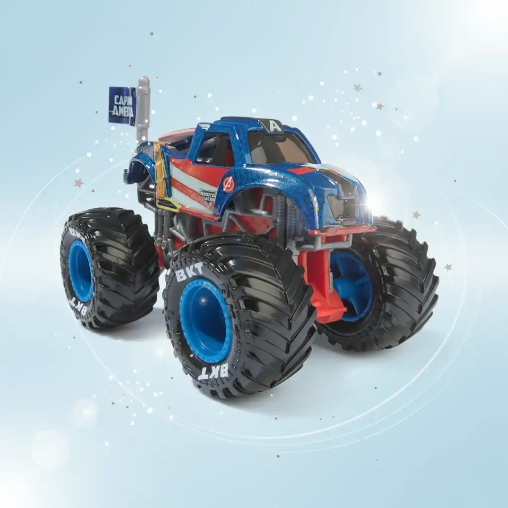 Crie seu próprio show Monster Jam cheio de ação heroica.