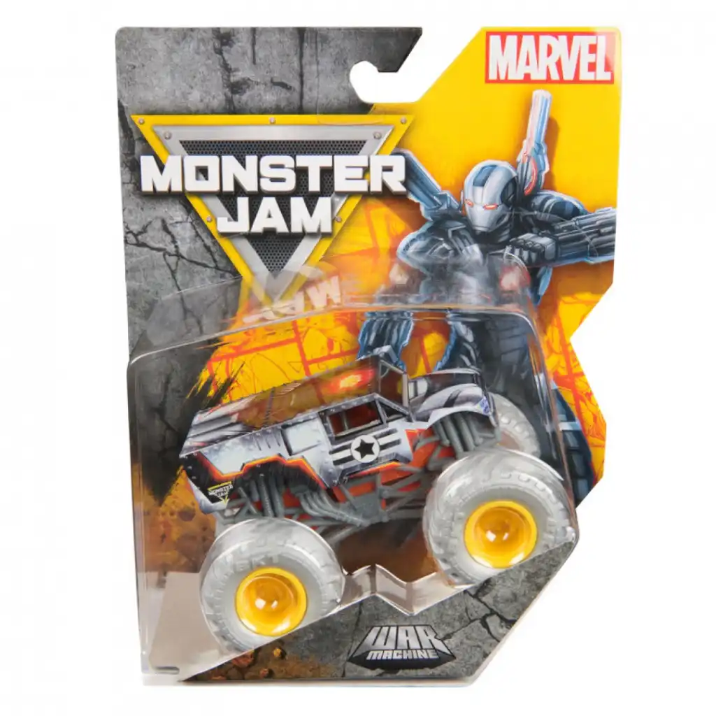 Detalhes precisos do monster truck colecionável de metal fundido.