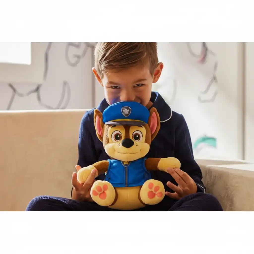 Sono tranquilo com um fiel amigo de pelúcia ao lado.