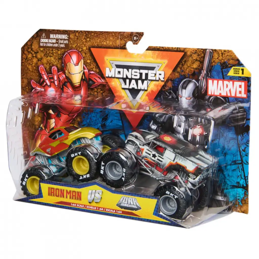 Viva uma batalha épica entre Iron Man e War Machine em quatro rodas.