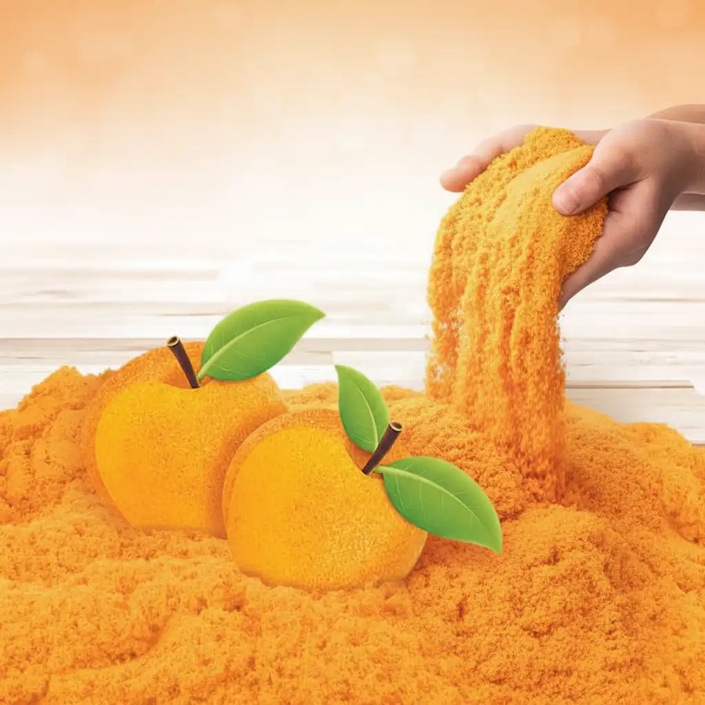 Desenvolva os sentidos com areia perfumada e colorida.