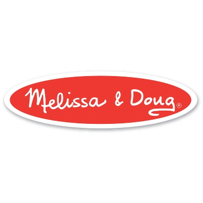 Logotipo oficial do Melissa & Doug relógio educativo de madeira