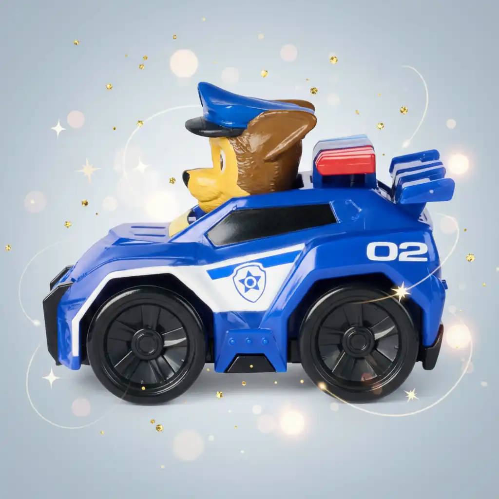 Carrinho prático na palma da mão para diversão em viagem.