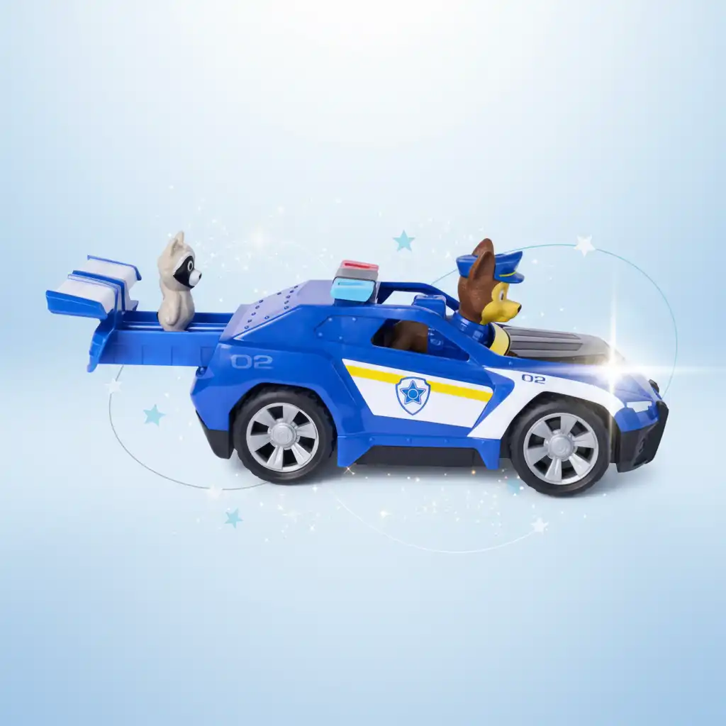 Desenvolva a criatividade infantil com elementos interativos do veículo de resgate.