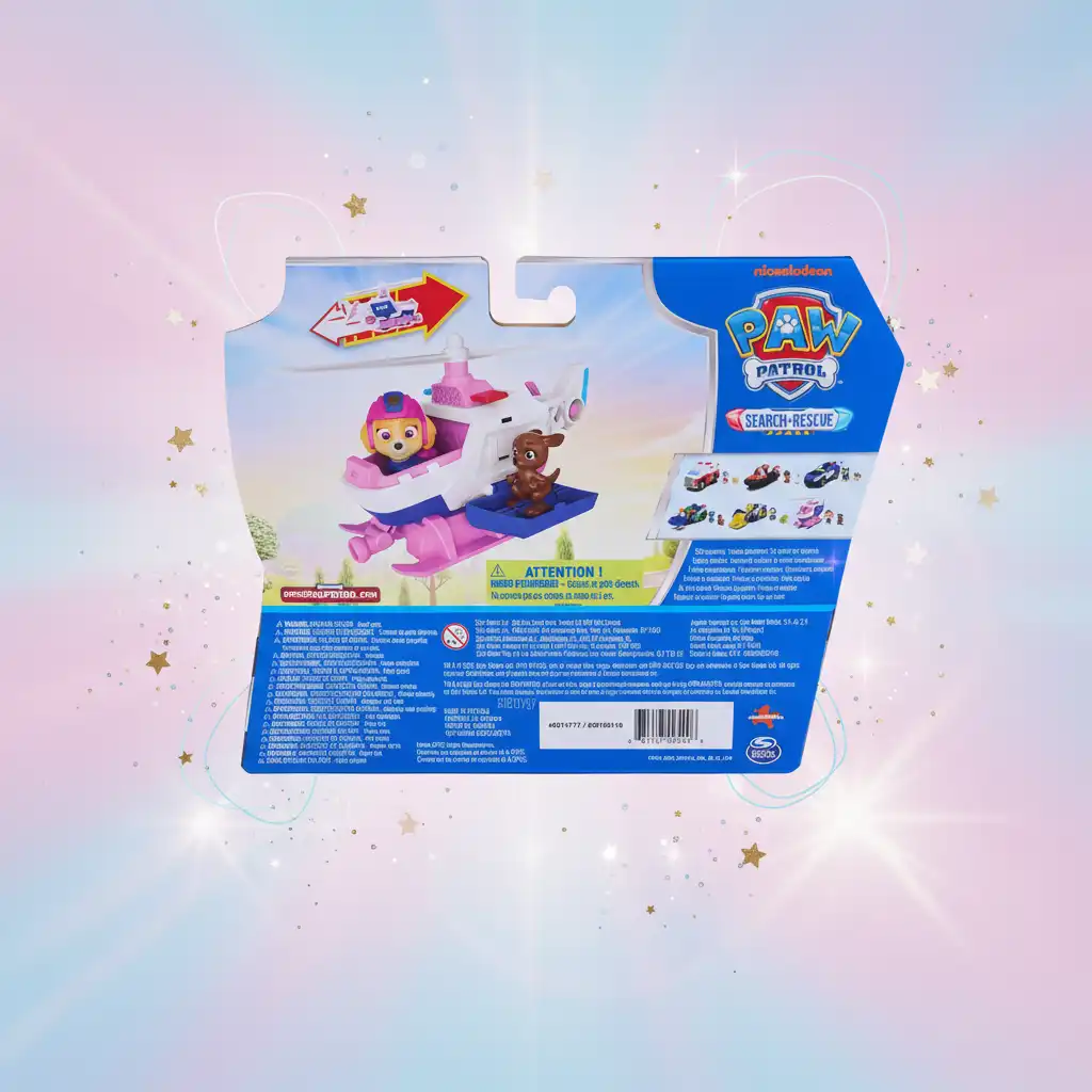 Acabamento preciso do helicóptero Skye para horas infinitas de brincadeira.