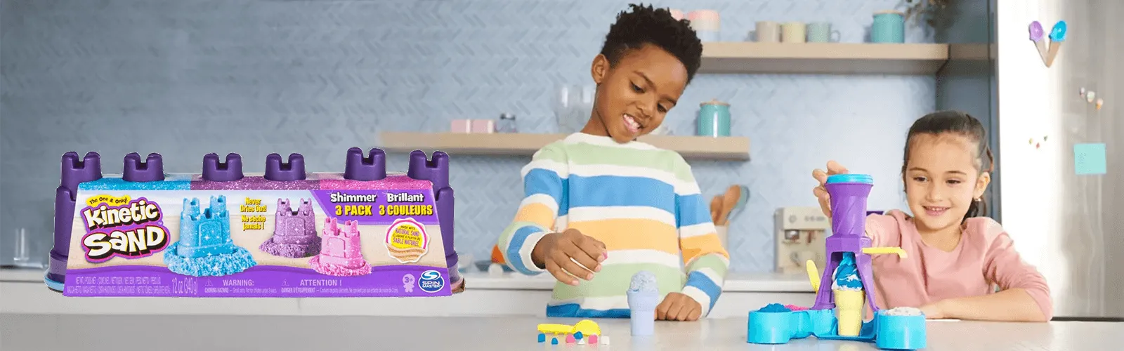 Misture cores e crie doces de areia com alegria.