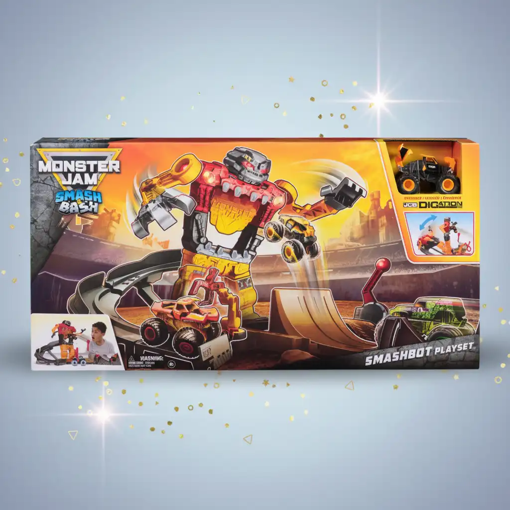 Experimente a ação verdadeira de Monster Jam cheia de esmagamentos e colisões!
