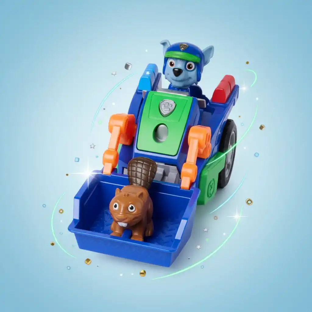 Presente perfeito para qualquer fã dos heróis caninos e carrinhos.