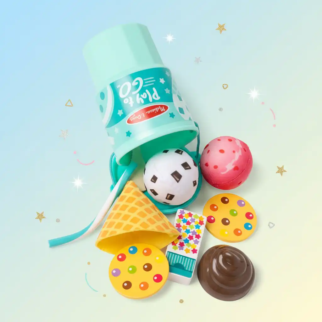 Desenvolva a imaginação criando combinações infinitas de delícias de sorvete.