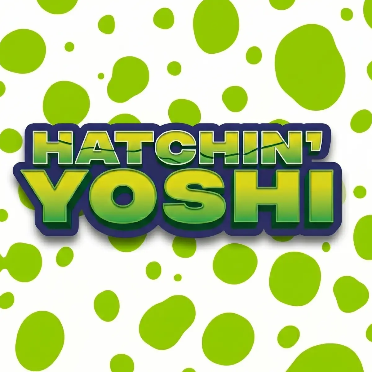 Logo oficial Yoshi figura interativa saindo do ovo