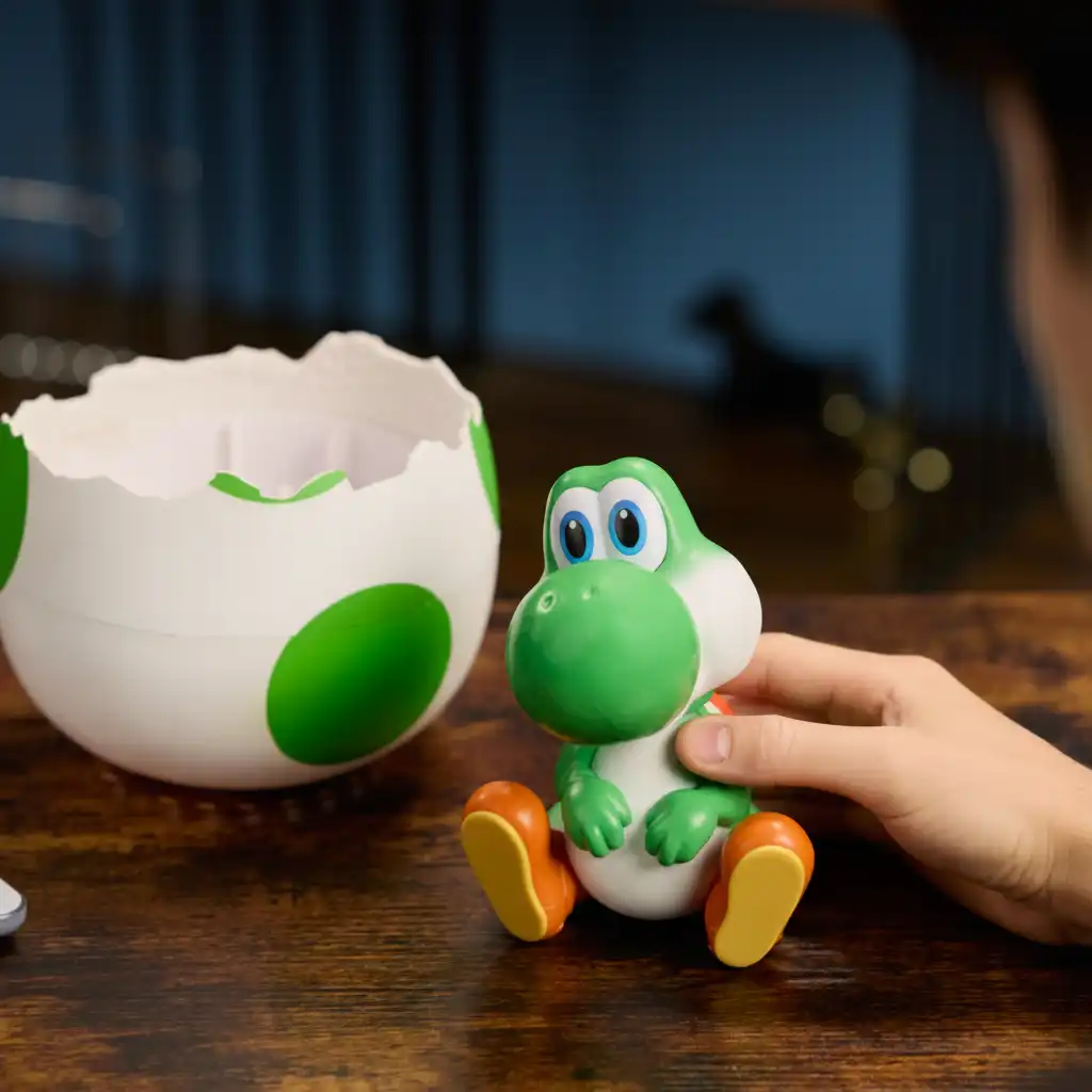Comunique-se com o Yoshi usando voz e sensores de toque.