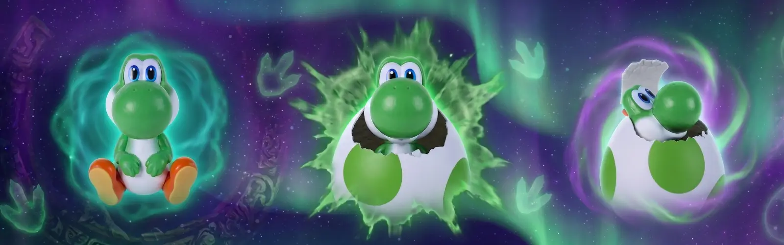 Viva a eclosão mágica com o Yoshi interativo diretamente em sua casa.